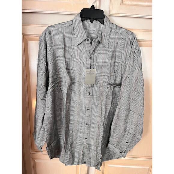 New Paul Smith Shirt Black Cream Red Plaid Button Down Shirt - Picture 1 of 8